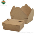 Disposable Microwaveble Folding Recycled Brown Food Box